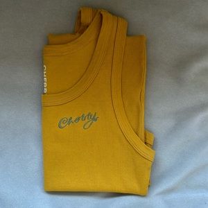 Cherry LA Logo Tank - Mustard / Olive